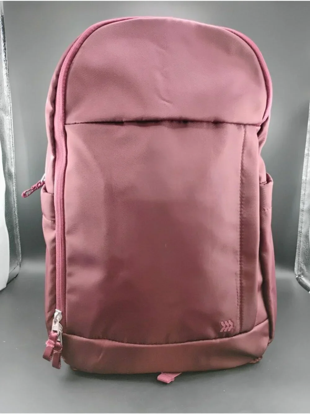 All In Motion Burgundy Backpack With Multiple Compartments Functional